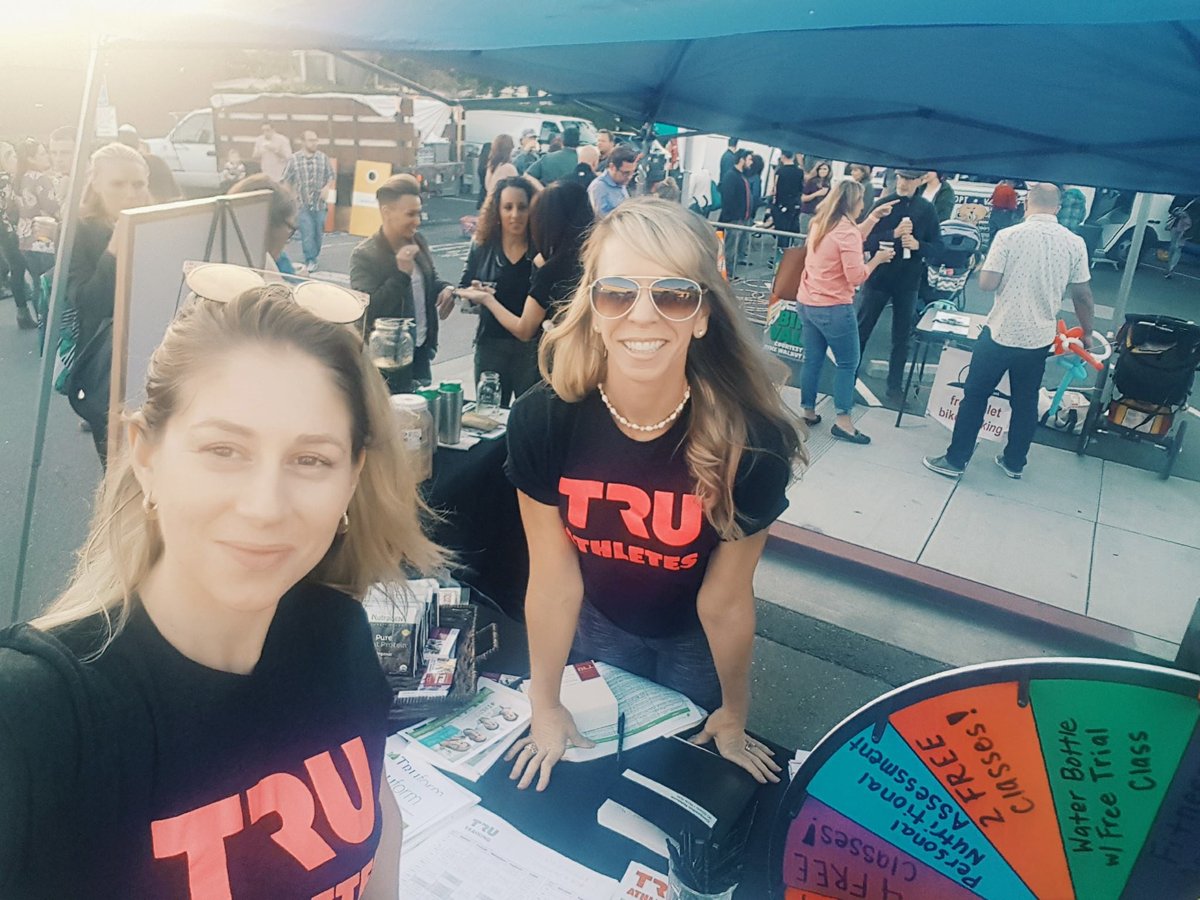 The TRU Athletes booth at Walnut Creek's First Wednesday street festival, May 2, 2018.
